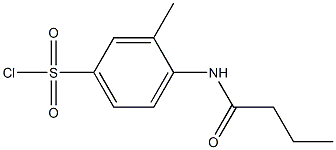 4-butanamido-3-methylbenzene-1-sulfonyl chloride Struktur