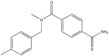 4-carbamothioyl-N-methyl-N-[(4-methylphenyl)methyl]benzamide Struktur