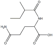 4-carbamoyl-2-(2-methylbutanamido)butanoic acid Struktur