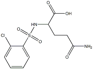 4-carbamoyl-2-[(2-chlorobenzene)sulfonamido]butanoic acid Struktur