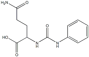 4-carbamoyl-2-[(phenylcarbamoyl)amino]butanoic acid Struktur