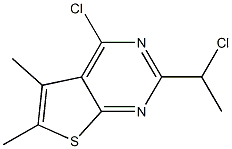 4-chloro-2-(1-chloroethyl)-5,6-dimethylthieno[2,3-d]pyrimidine Struktur