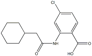 4-chloro-2-(2-cyclohexylacetamido)benzoic acid Struktur