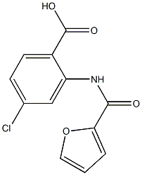 4-chloro-2-(2-furoylamino)benzoic acid Struktur