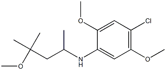 4-chloro-2,5-dimethoxy-N-(4-methoxy-4-methylpentan-2-yl)aniline Struktur