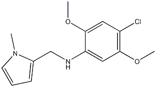 4-chloro-2,5-dimethoxy-N-[(1-methyl-1H-pyrrol-2-yl)methyl]aniline Struktur