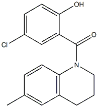 4-chloro-2-[(6-methyl-1,2,3,4-tetrahydroquinolin-1-yl)carbonyl]phenol Struktur