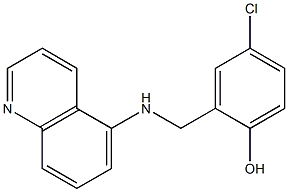 4-chloro-2-[(quinolin-5-ylamino)methyl]phenol Struktur