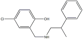 4-chloro-2-{[(2-phenylpropyl)amino]methyl}phenol Struktur