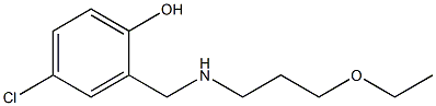 4-chloro-2-{[(3-ethoxypropyl)amino]methyl}phenol Struktur