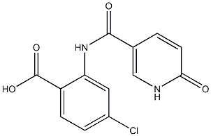 4-chloro-2-{[(6-oxo-1,6-dihydropyridin-3-yl)carbonyl]amino}benzoic acid Struktur