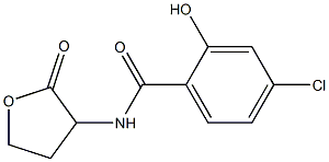 4-chloro-2-hydroxy-N-(2-oxooxolan-3-yl)benzamide Struktur