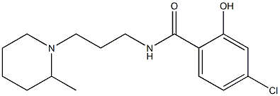 4-chloro-2-hydroxy-N-[3-(2-methylpiperidin-1-yl)propyl]benzamide Struktur