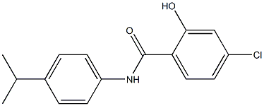 4-chloro-2-hydroxy-N-[4-(propan-2-yl)phenyl]benzamide Struktur