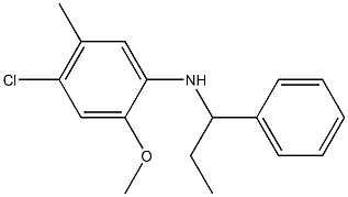 4-chloro-2-methoxy-5-methyl-N-(1-phenylpropyl)aniline Struktur