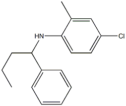 4-chloro-2-methyl-N-(1-phenylbutyl)aniline Struktur