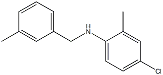 4-chloro-2-methyl-N-[(3-methylphenyl)methyl]aniline Struktur