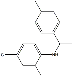 4-chloro-2-methyl-N-[1-(4-methylphenyl)ethyl]aniline Struktur