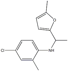 4-chloro-2-methyl-N-[1-(5-methylfuran-2-yl)ethyl]aniline Struktur