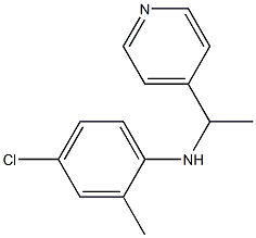 4-chloro-2-methyl-N-[1-(pyridin-4-yl)ethyl]aniline Struktur