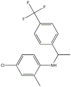 4-chloro-2-methyl-N-{1-[4-(trifluoromethyl)phenyl]ethyl}aniline Struktur