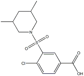 4-chloro-3-[(3,5-dimethylpiperidine-1-)sulfonyl]benzoic acid Struktur