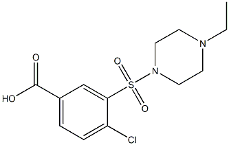 4-chloro-3-[(4-ethylpiperazine-1-)sulfonyl]benzoic acid Struktur