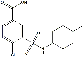 4-chloro-3-[(4-methylcyclohexyl)sulfamoyl]benzoic acid Struktur