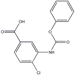 4-chloro-3-[(phenoxycarbonyl)amino]benzoic acid Struktur