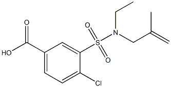 4-chloro-3-[ethyl(2-methylprop-2-en-1-yl)sulfamoyl]benzoic acid Struktur