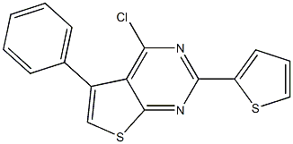 4-chloro-5-phenyl-2-(thiophen-2-yl)thieno[2,3-d]pyrimidine Struktur