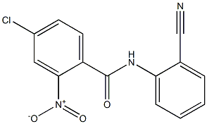 4-chloro-N-(2-cyanophenyl)-2-nitrobenzamide Struktur