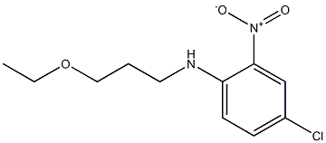 4-chloro-N-(3-ethoxypropyl)-2-nitroaniline Struktur