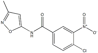 4-chloro-N-(3-methyl-1,2-oxazol-5-yl)-3-nitrobenzamide Struktur