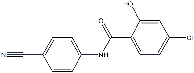 4-chloro-N-(4-cyanophenyl)-2-hydroxybenzamide Struktur