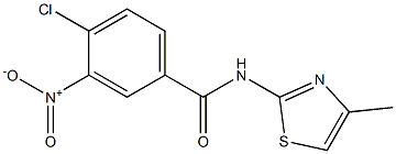 4-chloro-N-(4-methyl-1,3-thiazol-2-yl)-3-nitrobenzamide Struktur