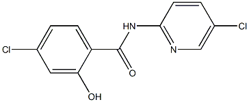 4-chloro-N-(5-chloropyridin-2-yl)-2-hydroxybenzamide Struktur