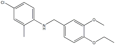 4-chloro-N-[(4-ethoxy-3-methoxyphenyl)methyl]-2-methylaniline Struktur