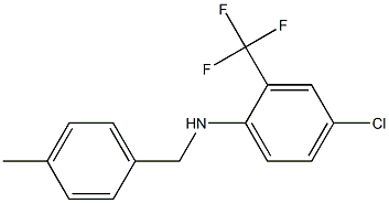 4-chloro-N-[(4-methylphenyl)methyl]-2-(trifluoromethyl)aniline Struktur