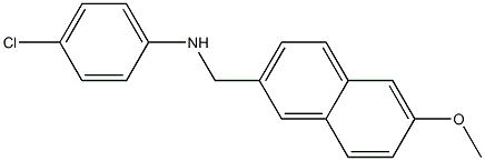 4-chloro-N-[(6-methoxynaphthalen-2-yl)methyl]aniline Struktur