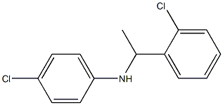 4-chloro-N-[1-(2-chlorophenyl)ethyl]aniline Struktur