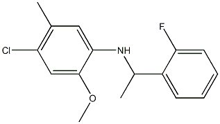 4-chloro-N-[1-(2-fluorophenyl)ethyl]-2-methoxy-5-methylaniline Struktur