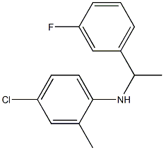 4-chloro-N-[1-(3-fluorophenyl)ethyl]-2-methylaniline Struktur