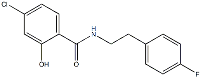 4-chloro-N-[2-(4-fluorophenyl)ethyl]-2-hydroxybenzamide Struktur