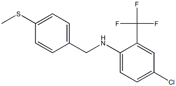 4-chloro-N-{[4-(methylsulfanyl)phenyl]methyl}-2-(trifluoromethyl)aniline Struktur