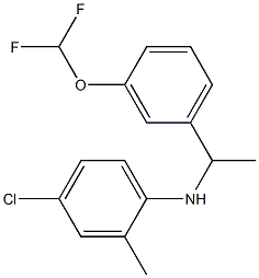 4-chloro-N-{1-[3-(difluoromethoxy)phenyl]ethyl}-2-methylaniline Struktur