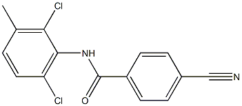 4-cyano-N-(2,6-dichloro-3-methylphenyl)benzamide Struktur