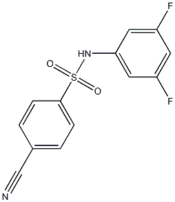 4-cyano-N-(3,5-difluorophenyl)benzenesulfonamide Struktur