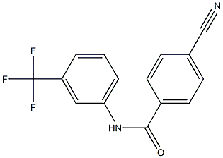 4-cyano-N-[3-(trifluoromethyl)phenyl]benzamide Struktur