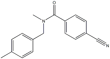 4-cyano-N-methyl-N-[(4-methylphenyl)methyl]benzamide Struktur